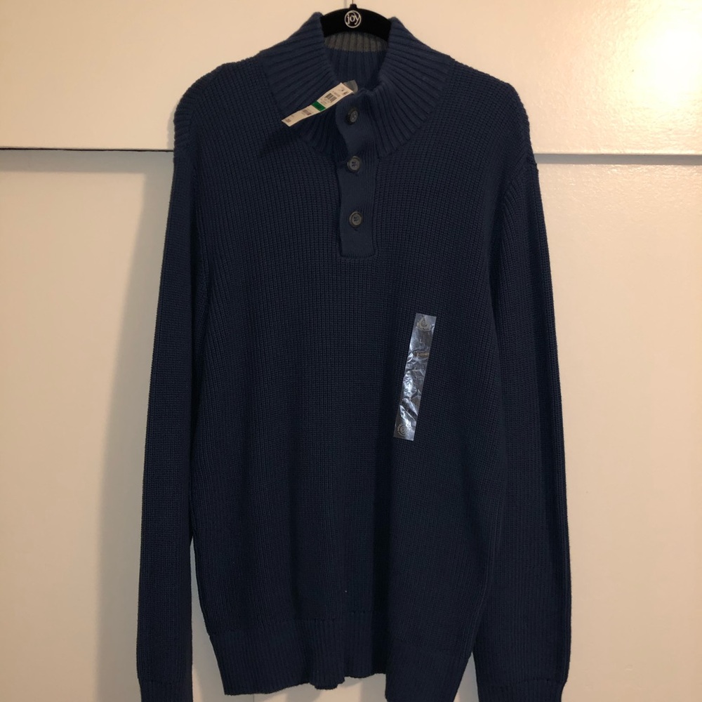 AMERICAN RAG SWEATER LARGE BLUE